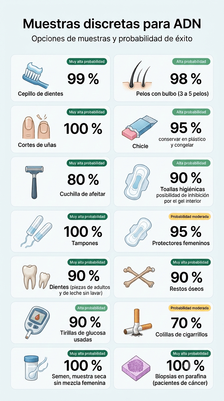 Que muestras sirven para una prueba de ADN