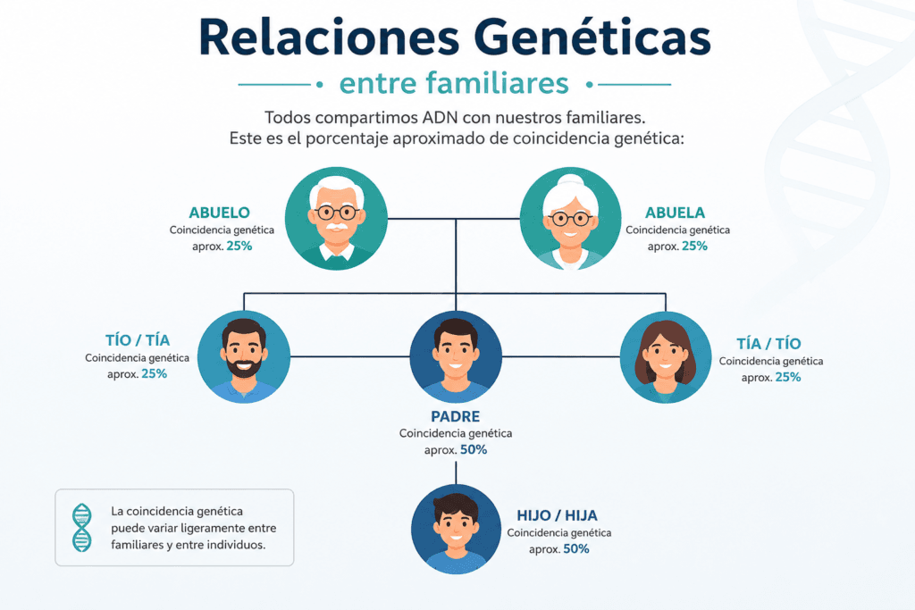 Prueba de paternidad con familiares