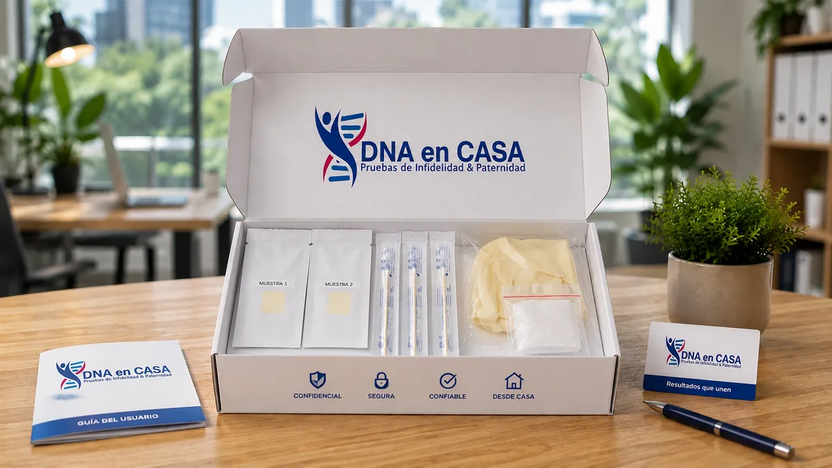 Kit de prueba de ADN de paternidad con hisopo bucal - DNA en Casa